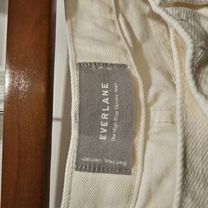 Everlane Cream High-Rise Skinny Jeans